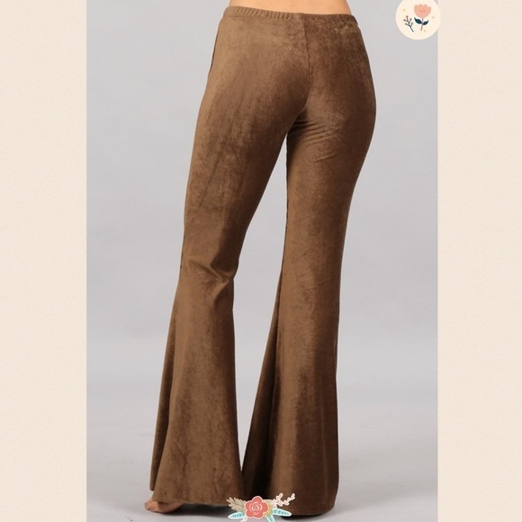 New! Mocha Brown Knit, Fit & Flare Corduroys - Picture 2 of 4